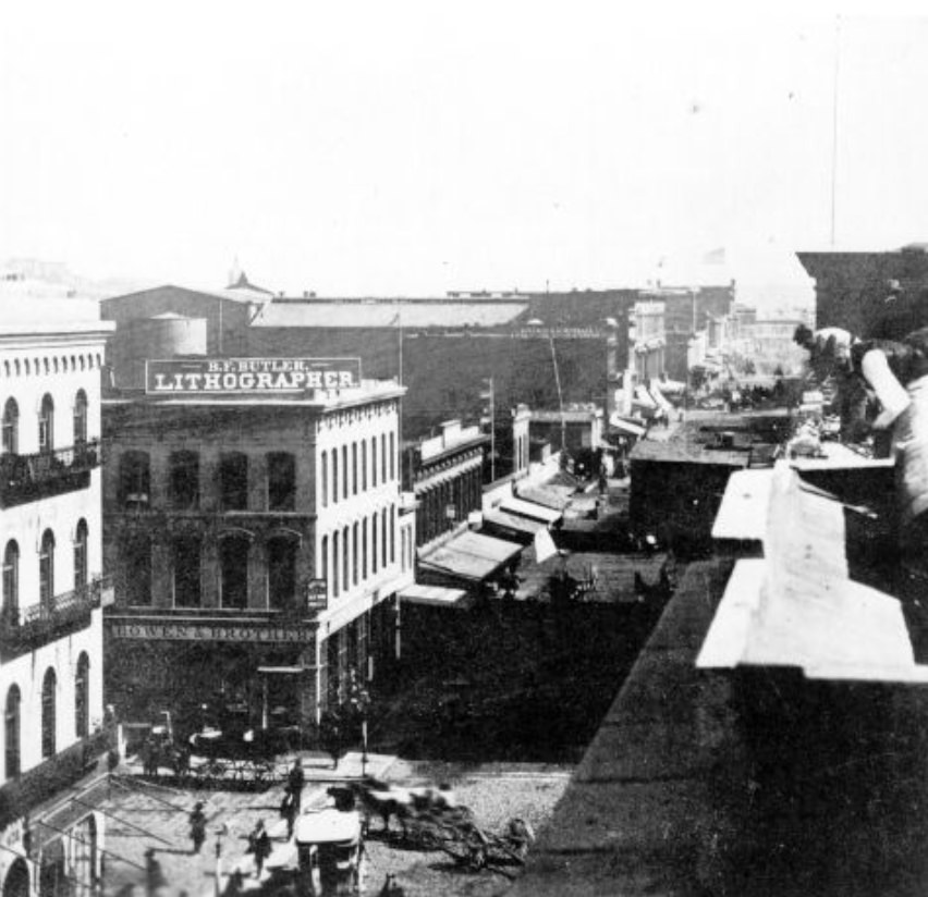 California and Montgomery streets, 1870s