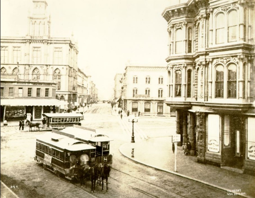 Market & Montgomery Streets, 1875