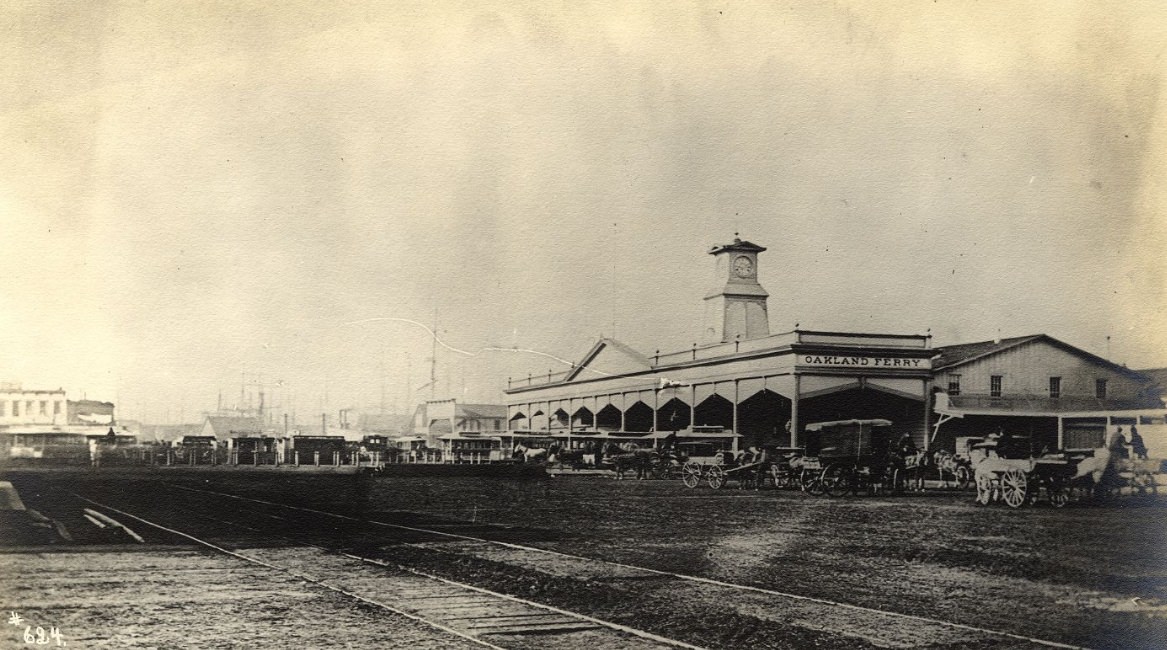 Oakland Ferry, Foot of Market Street, San Francisco, California, 1879