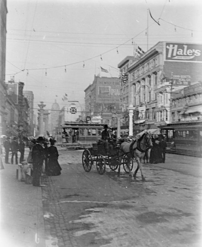 Market at 5th Street, 1870s