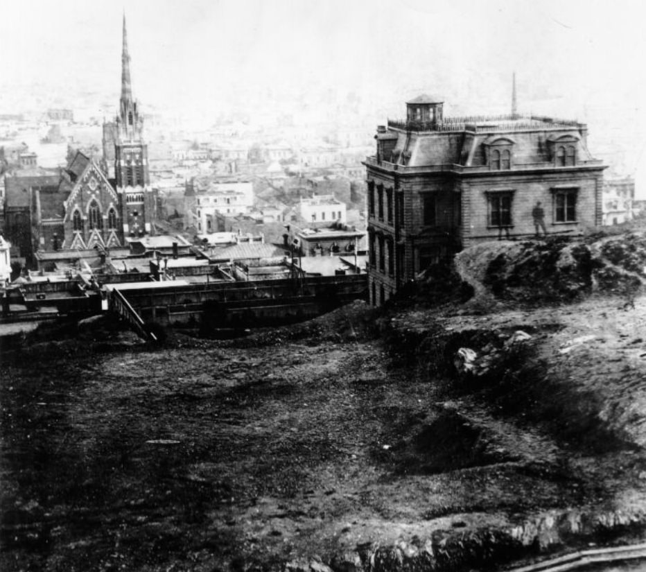 Panorama from California and Powell streets, 1872