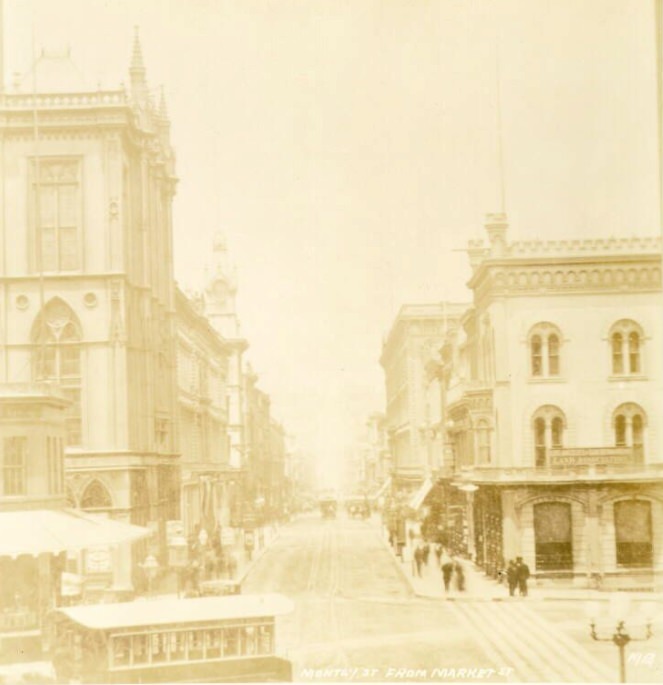 Montgomery Street from Market, 1875