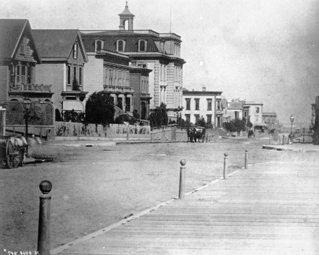 Bush Street, near Jones, 1870