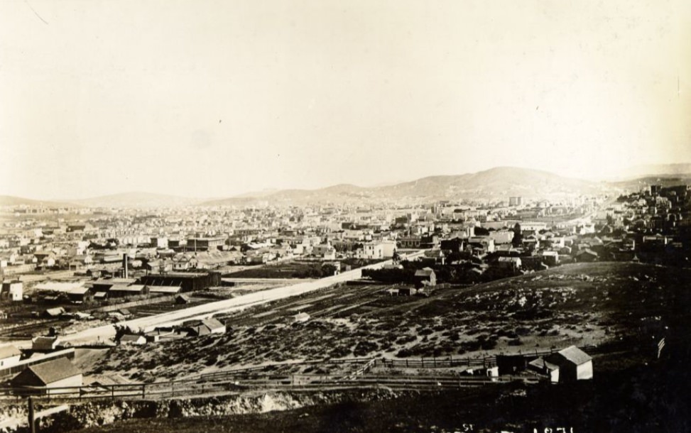 Mission District, from Market Street cut, 1876