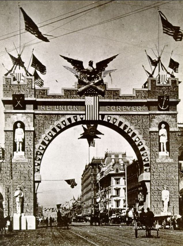 G.A.R. Arch on Market Street, August 3, 1886