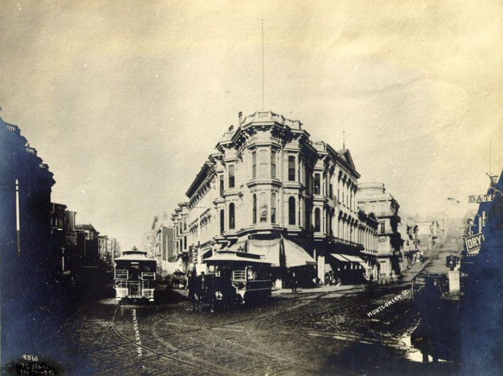 Montgomery (Columbus) Avenue west of Montgomery Street, circa 1884