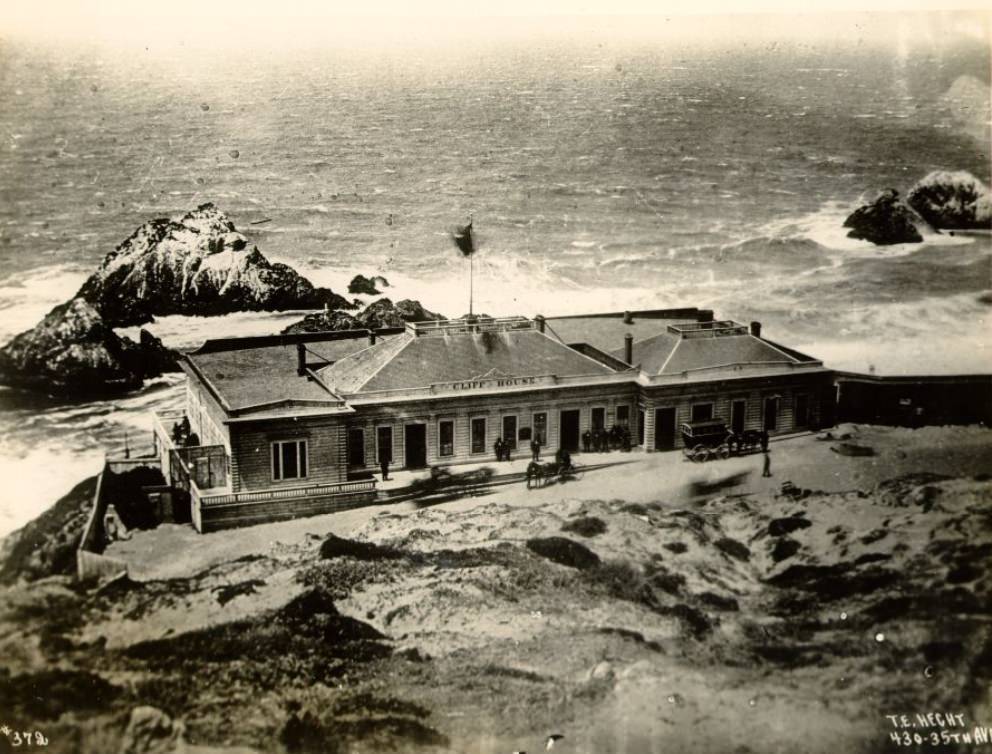 Cliff House overlooking the Pacific Ocean, 1885