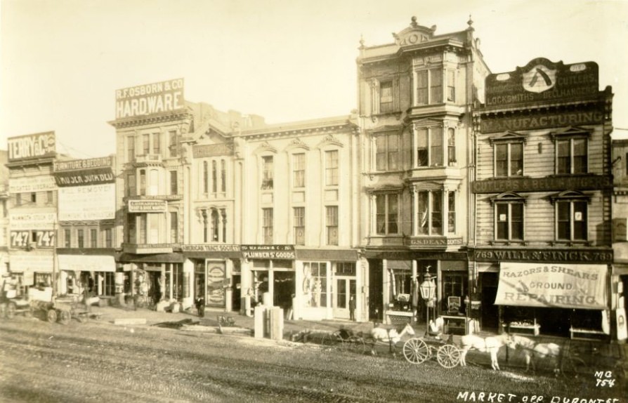 Market Street, opposite Dupont, 1880