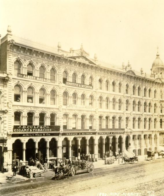Pine Street, corner of Market, 1880