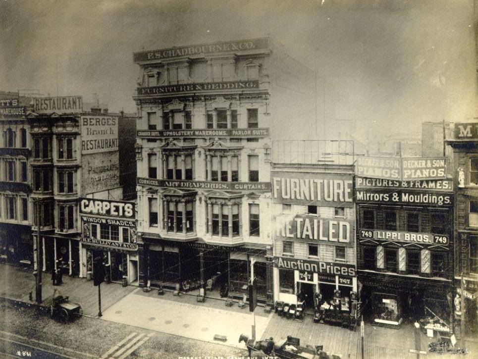 Market Street opposite Dupont Street, circa 1881