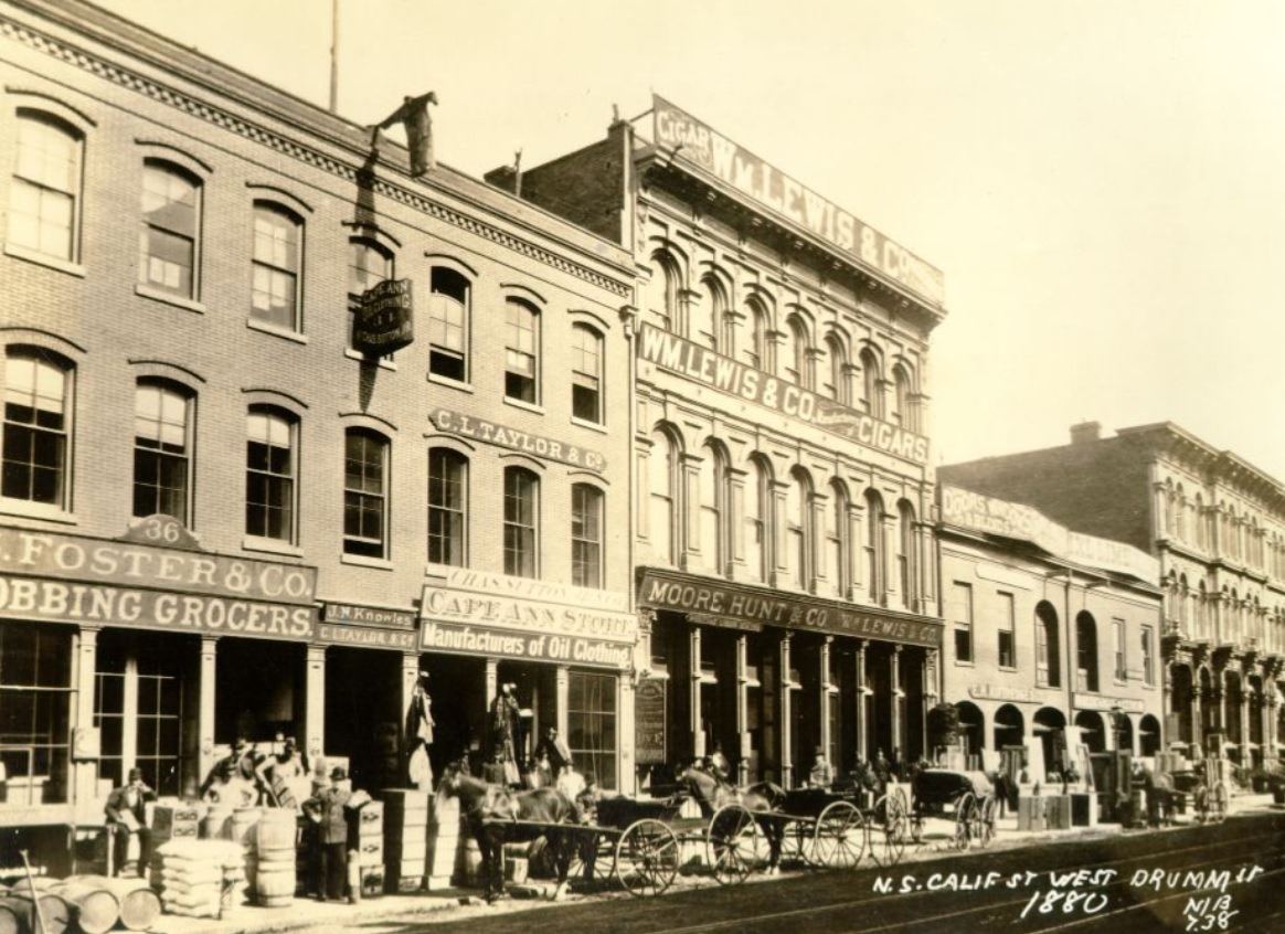 California Street west of Drumm, 1880