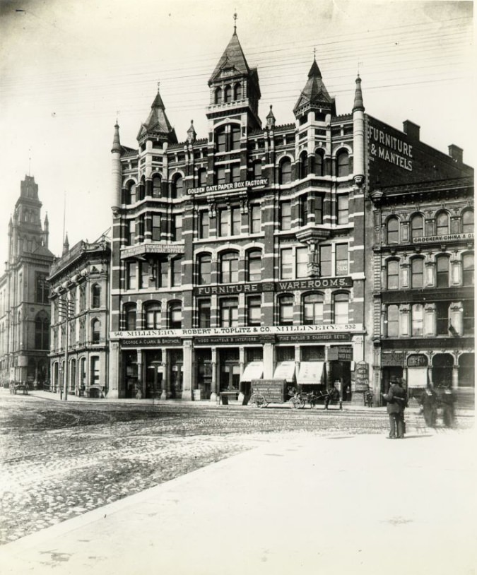 Market east of Montgomery, 1880s