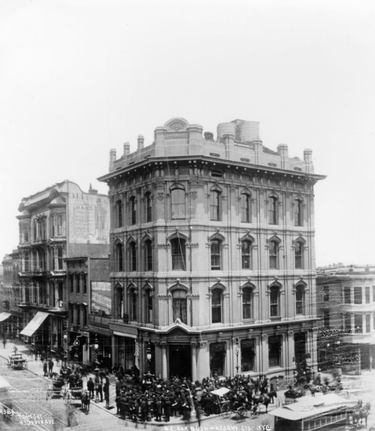 Chronicle Building, Bush Street & Kearny, April 24, 1880