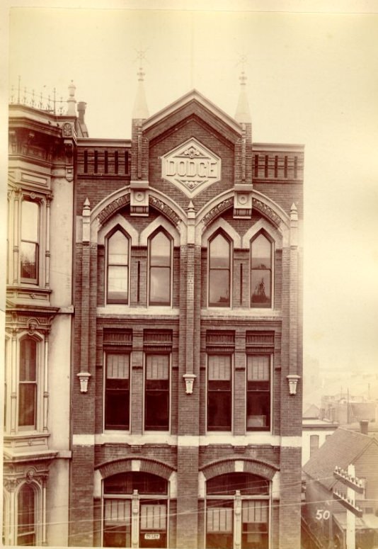 Dodge building on Post Street, 1880s