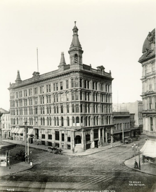 St. Ann's Building, northwest corner of Powell & Eddy Streets, 1880