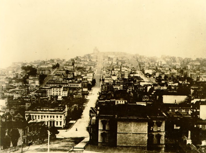 Telegraph Hill, from Greenwich Street, circa 1888