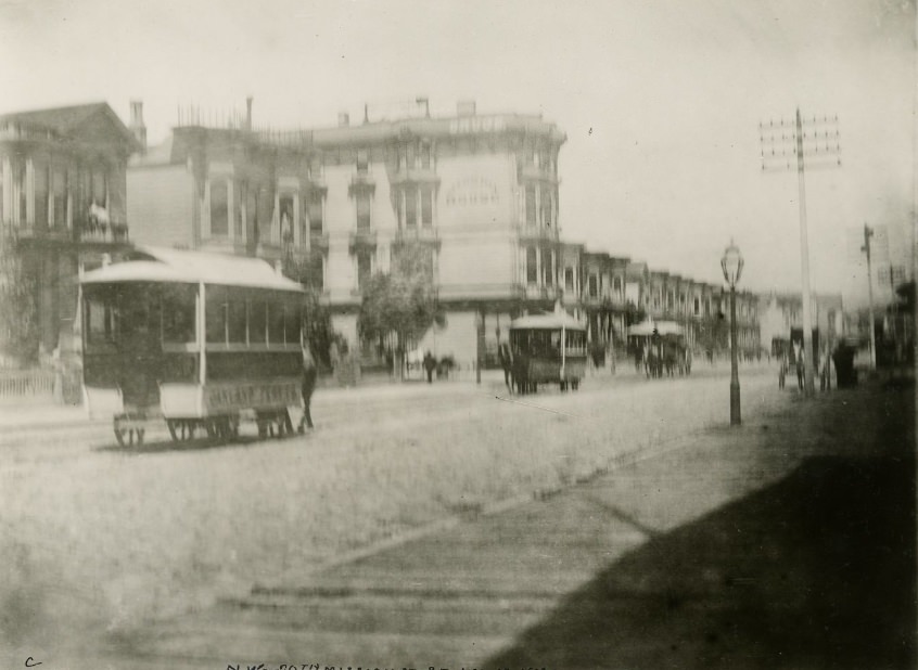 Mission Street, corner of Twentieth, August 19, 1886