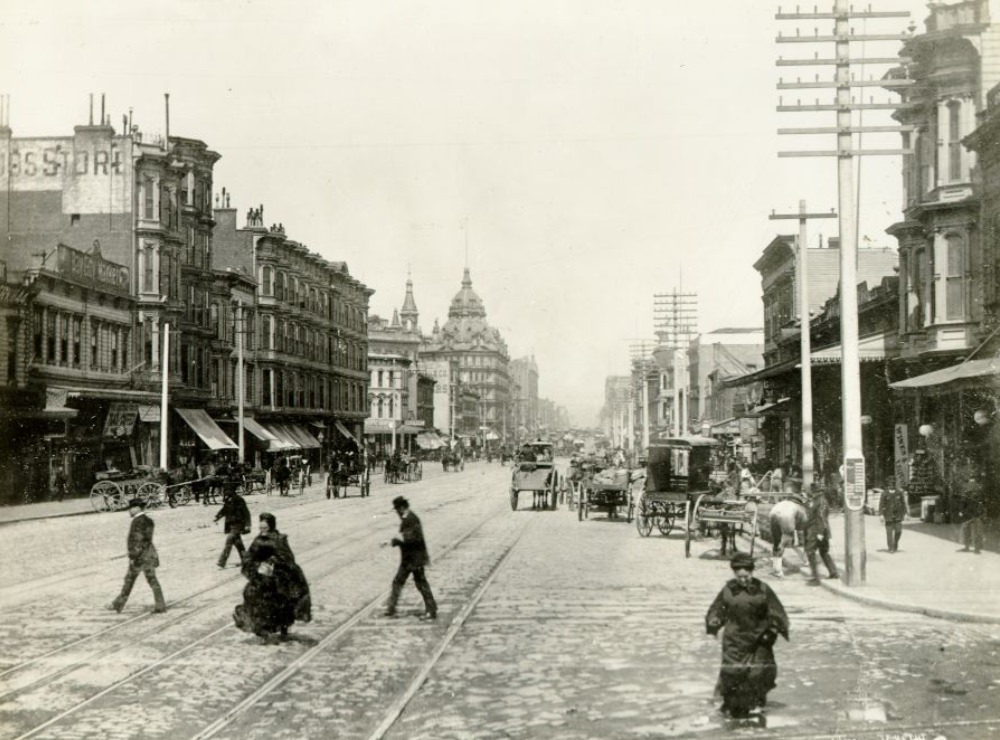 Instantaneous view of Market Street, San Francisco, 1890s