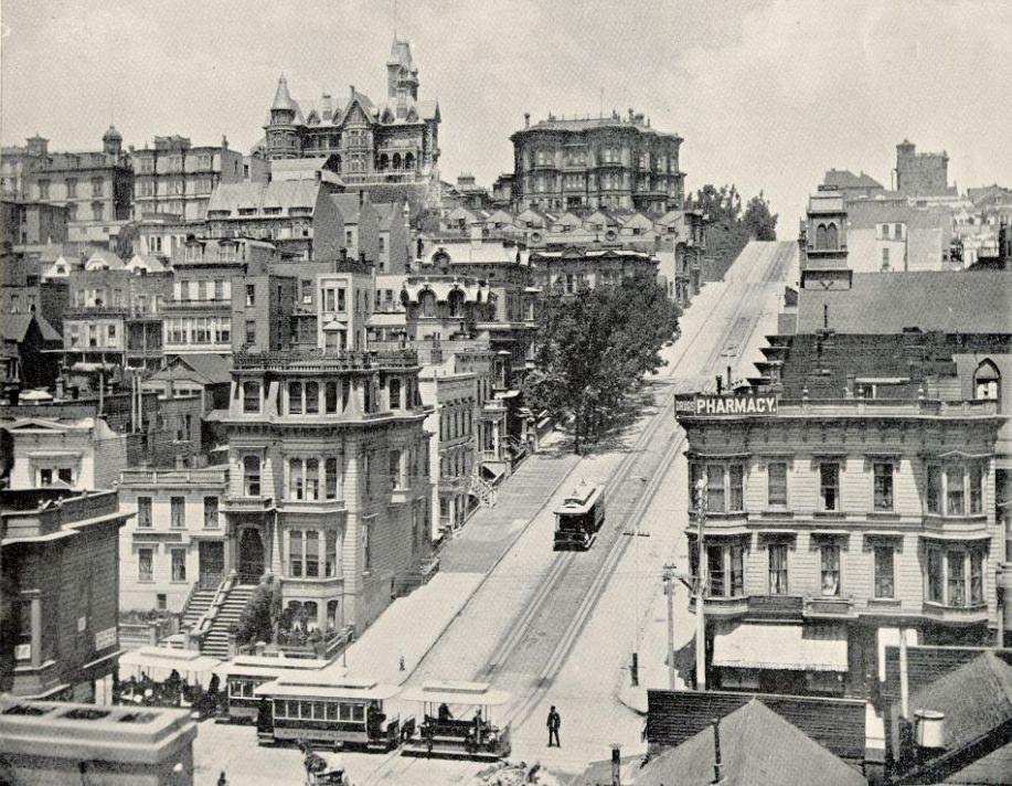 Powell Street, from Sutter Street, Looking North, June 13, 1896