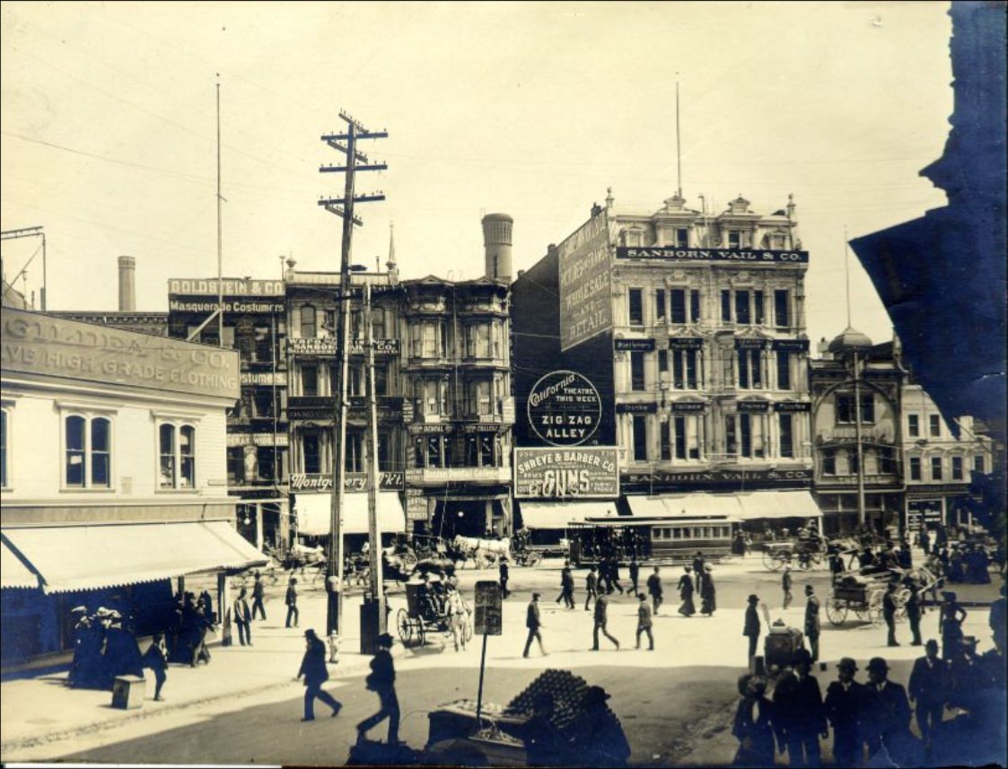 Market Street at Grant Avenue, 1899