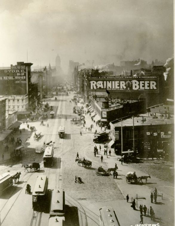 Market Street, west from Ferry Building, 1896 or 1898