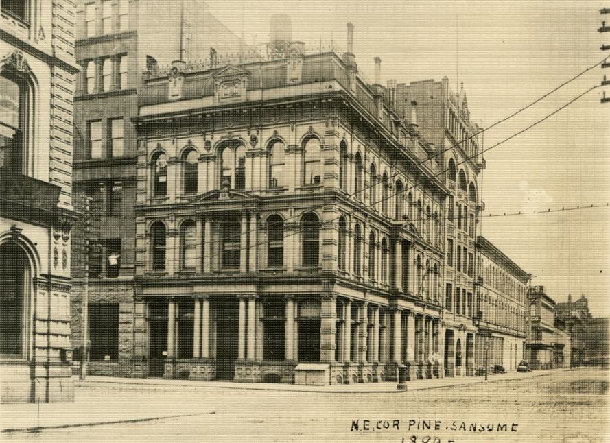 Sansome and Pine Street, 1890