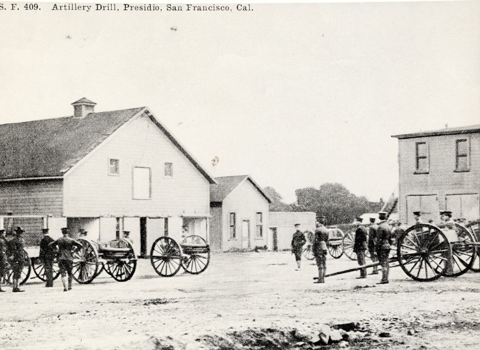 Artillery Drill, Presidio, San Francisco, California, 1890s
