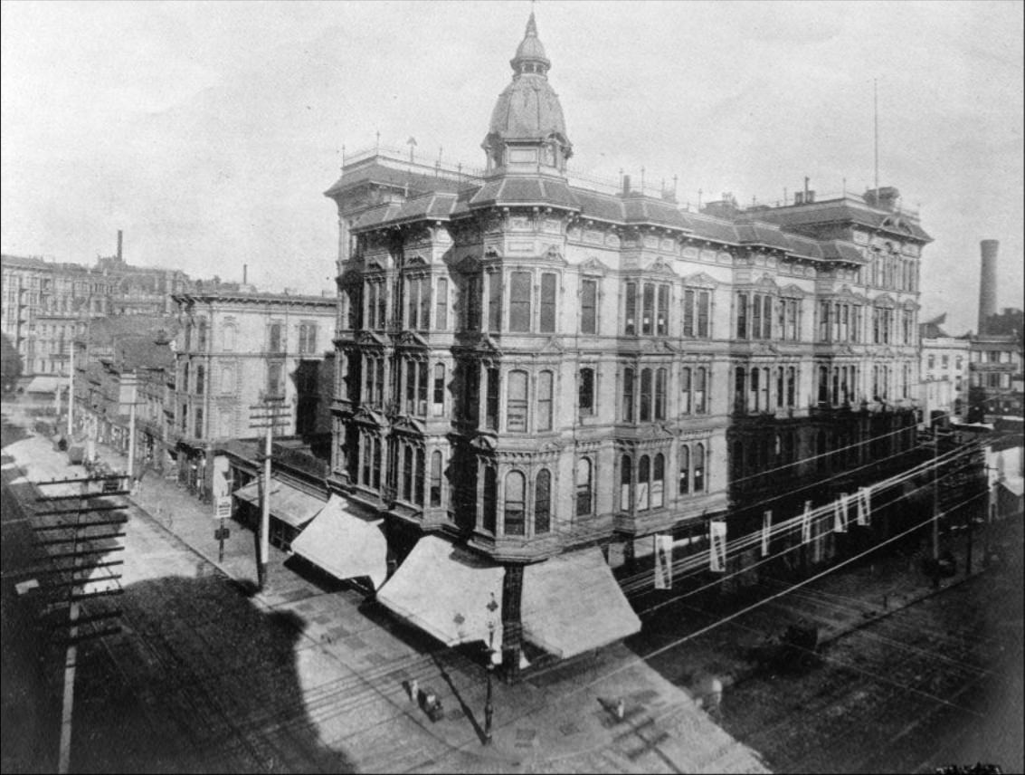 Geary Street at the corner of Grant, 1896