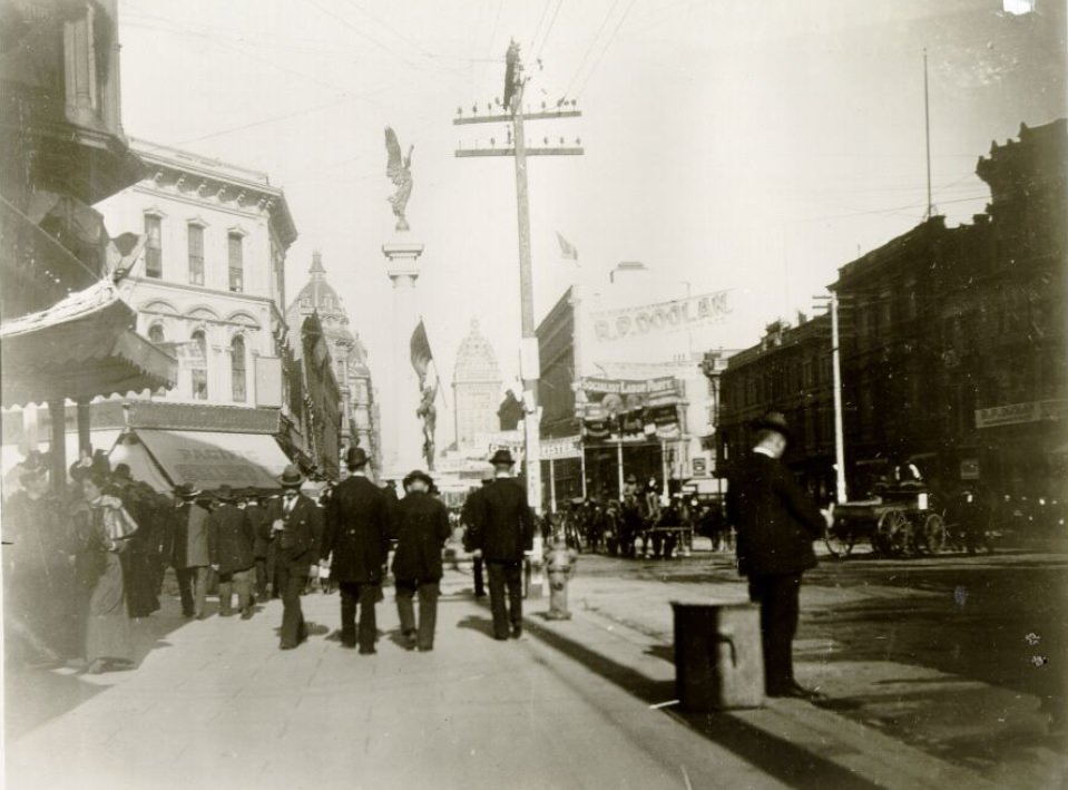 Market Street at Mason, possibly 1904