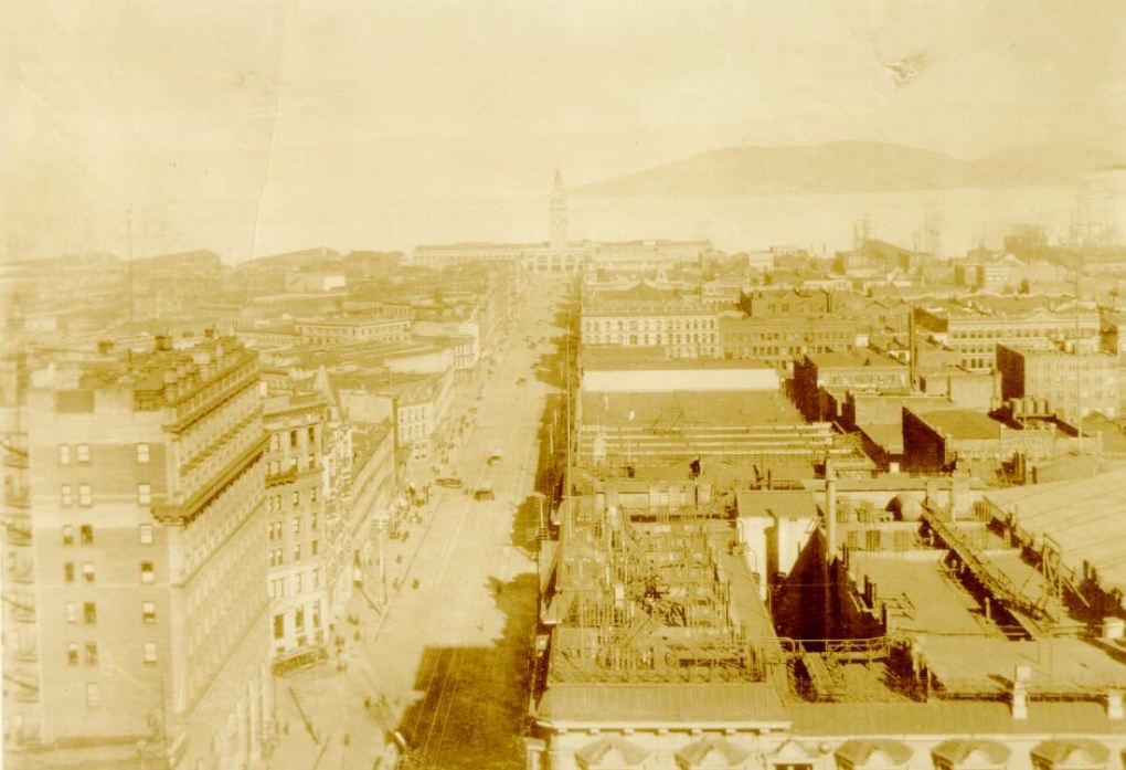 Market Street east of the Palace Hotel, 1901