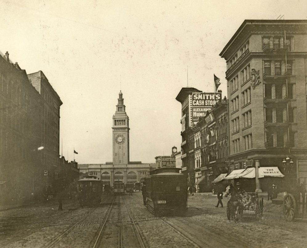 Market Street, near the Ferry Building, circa 1906