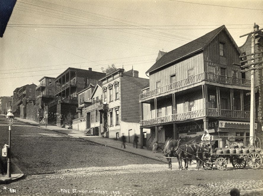 Pine Street, west of Dupont (now Grant Avenue), 1905