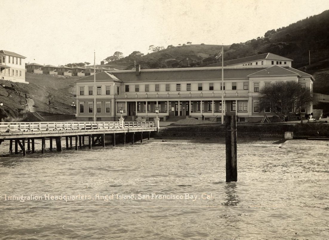 Immigration Headquarters on Angel Island, San Francisco Bay, 1928