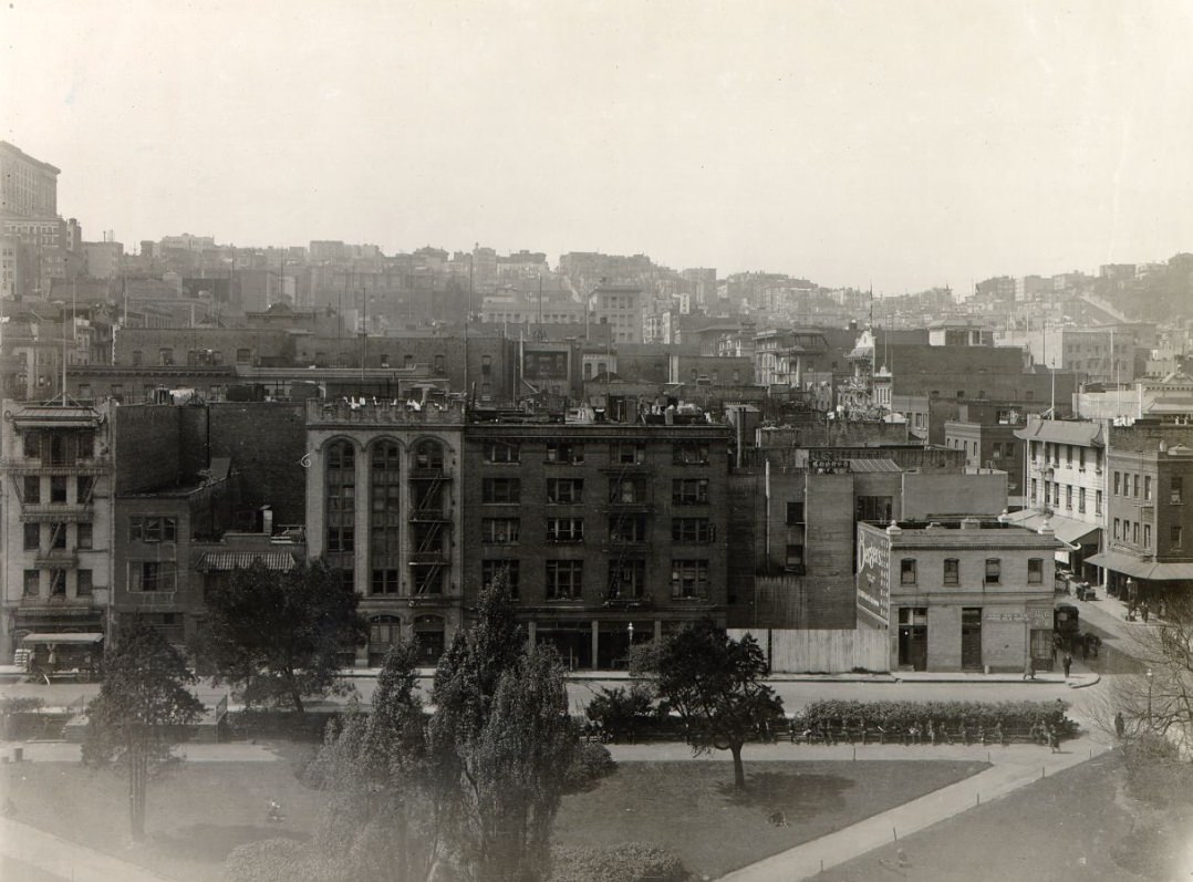 View of San Francisco west from the Hall of Justice, 1921