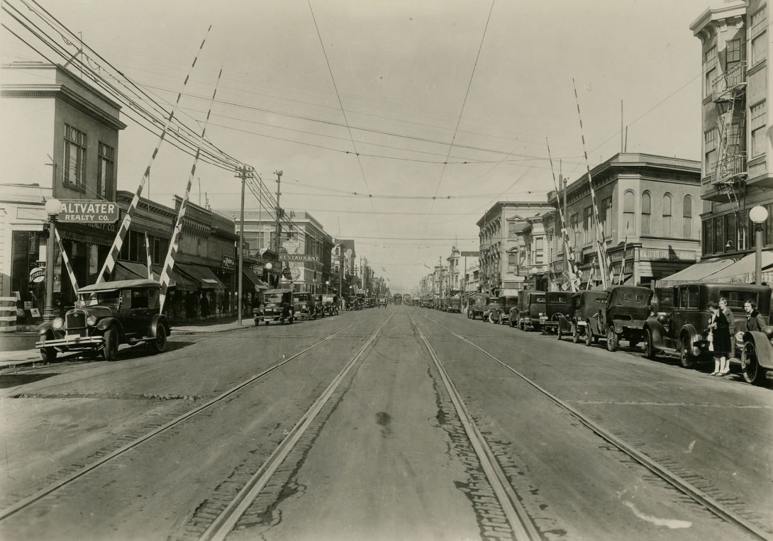Mission Street at 24th, circa 1926