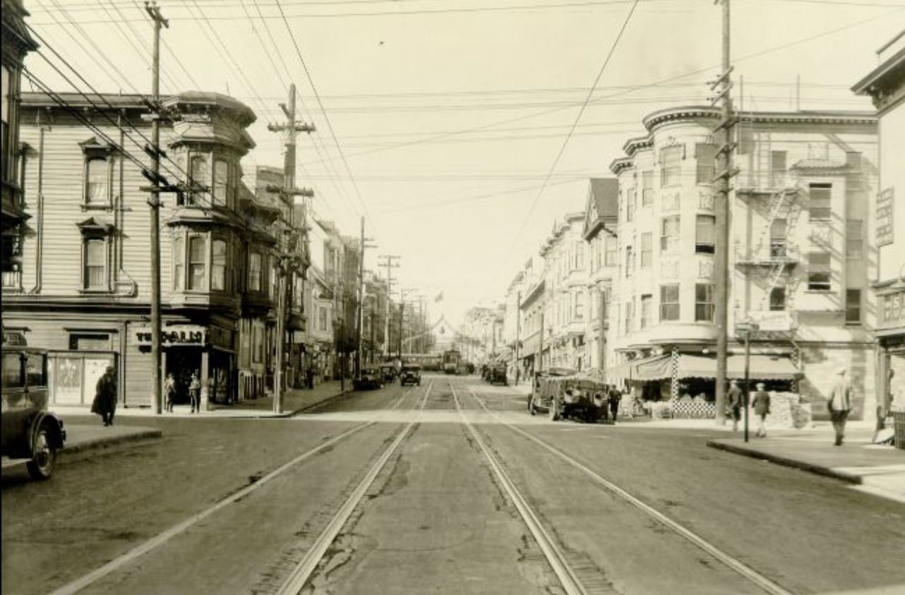 McAllister at Webster Street, 1928