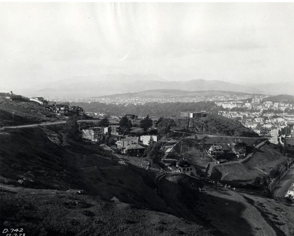 View from Twin Peaks looking northwest, 1923