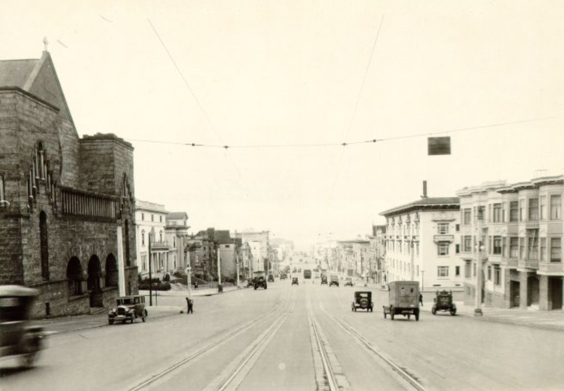 Van Ness Avenue at Broadway, 1926