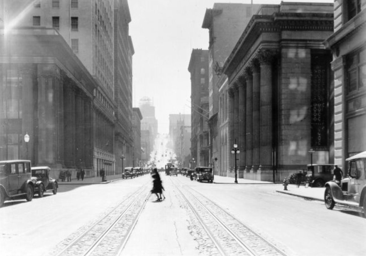 California Street at Sansome, 1926