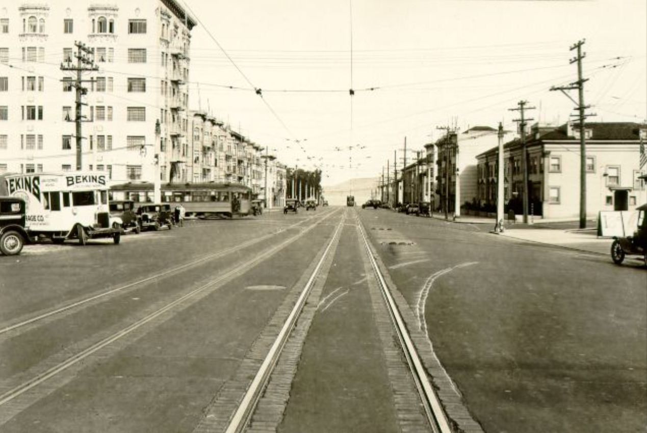 Van Ness Avenue at Chestnut Street, 1929