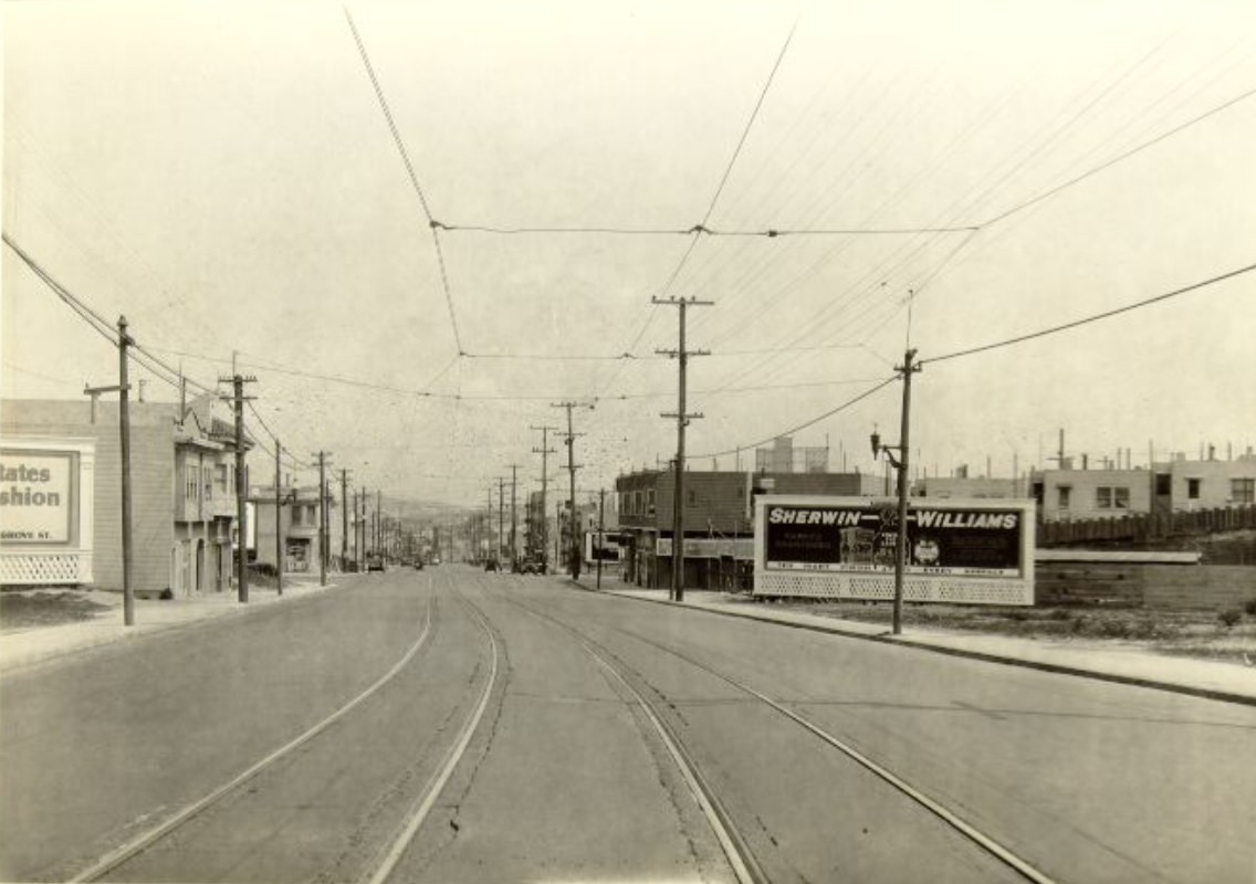 Mission Street between Lowell and Guttenberg, 1929