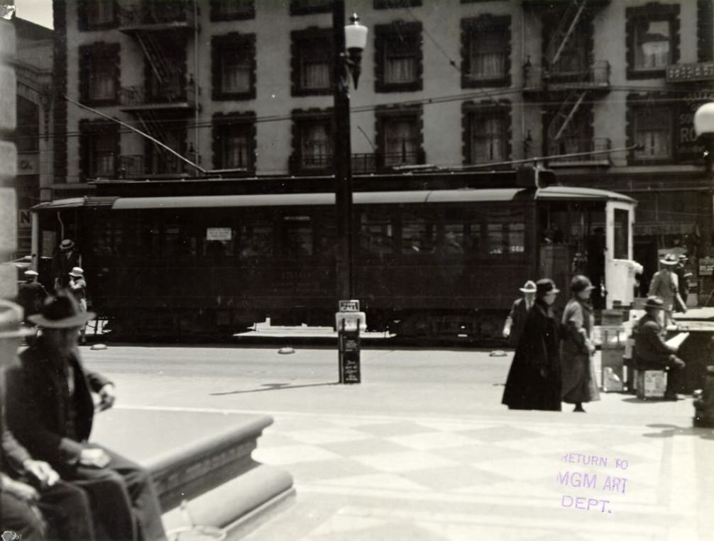 Streetcar on Mission Street, 1928
