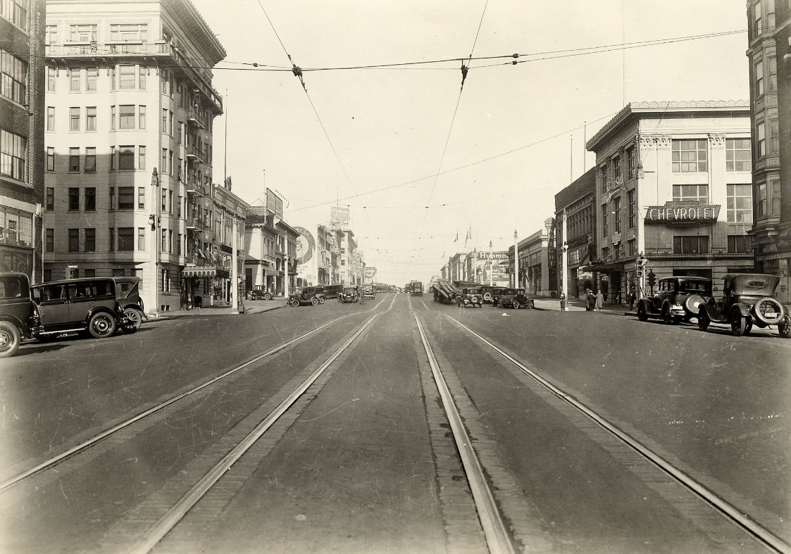 Van Ness Avenue at Bush Street, 1926