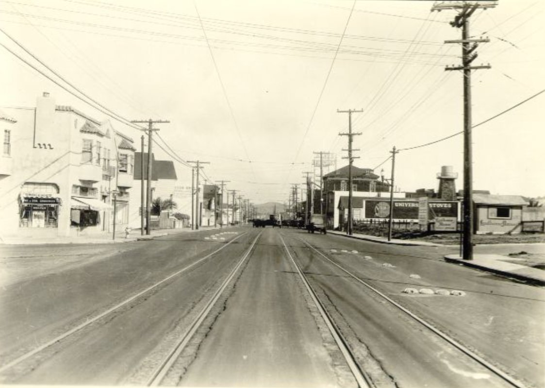 Mission Street at Sickles, 1926