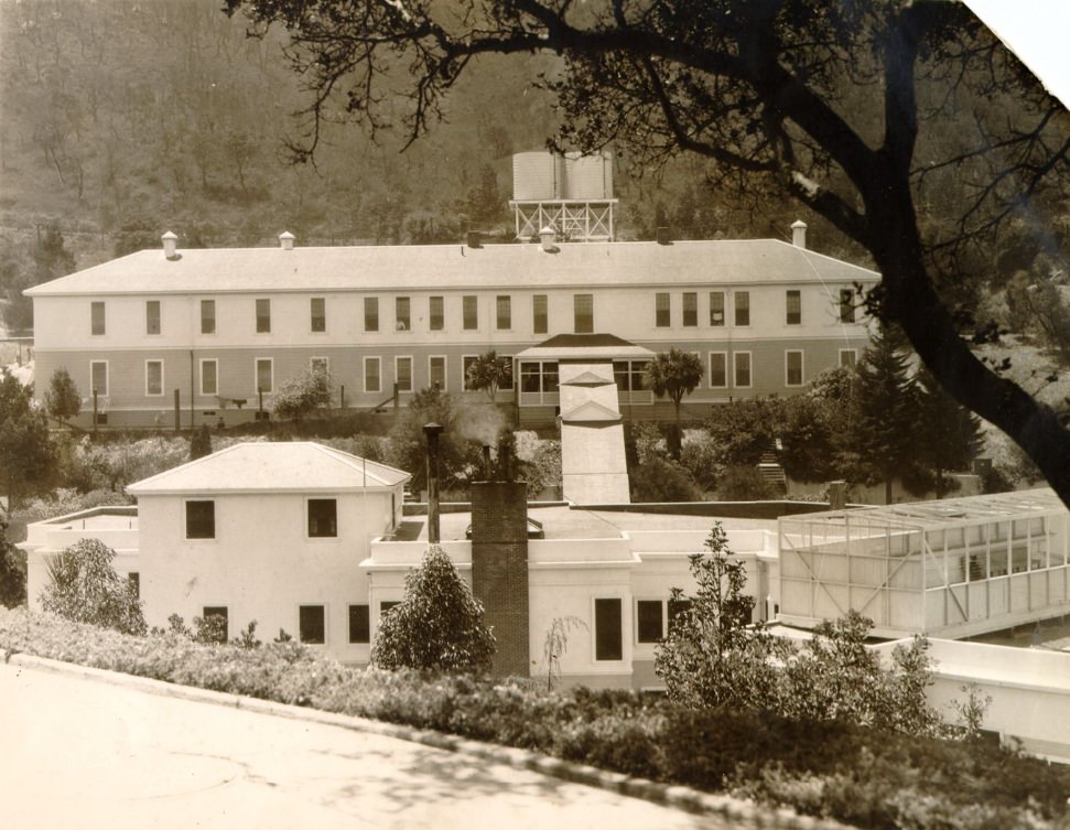 Detention building at Angel Island Immigration Station in the 1920s