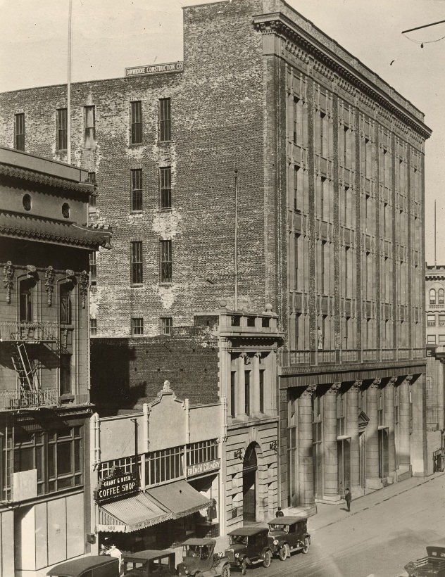 Pacific Telephone & Telegraph Company building at 444 Bush Street in the 1920s