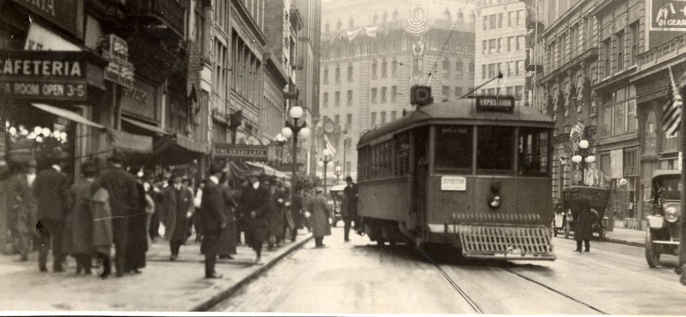 Streetcar on Geary Street in the 1920s