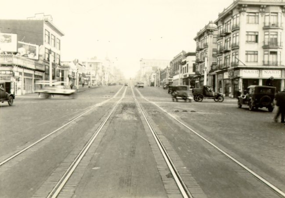 Van Ness Avenue at McAllister Street, 1929