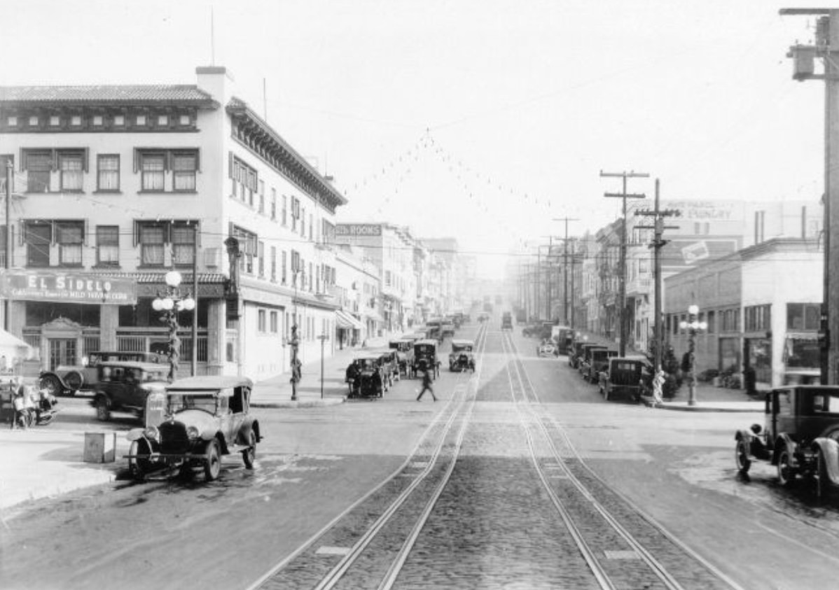 California Street at Polk, 1925