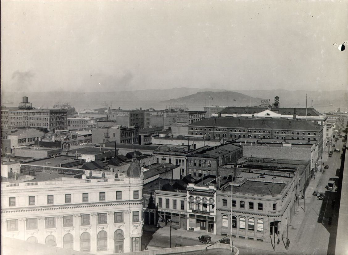 View of San Francisco east from the Hall of Justice, 1921